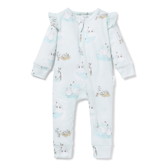 Aster & Oak - Swan Long Sleeve Zip Romper