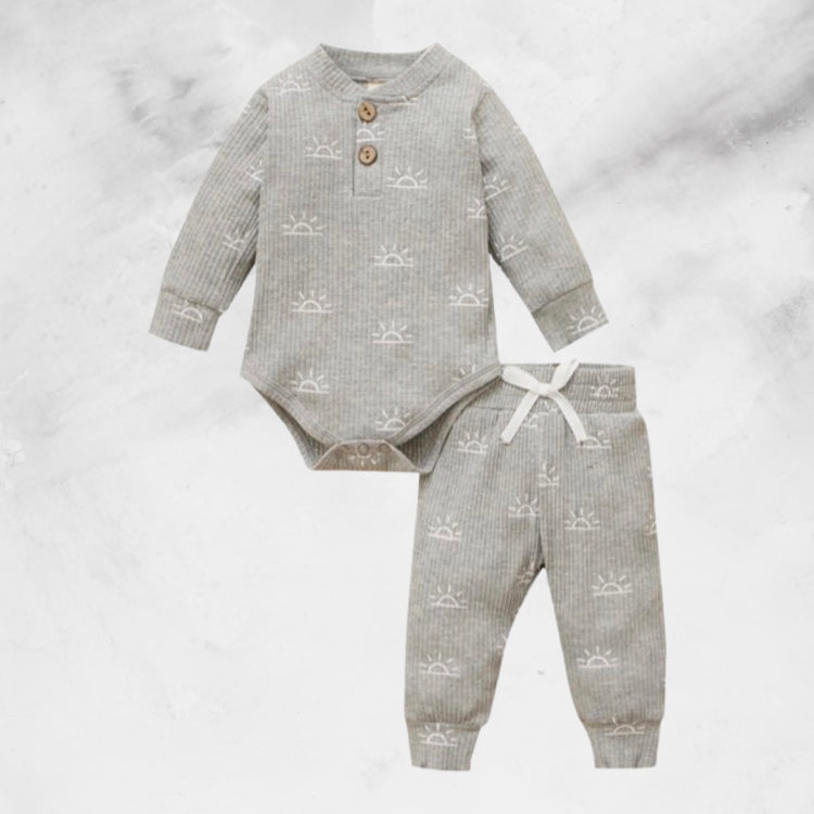 Light Grey Sun Romper & Pants Set